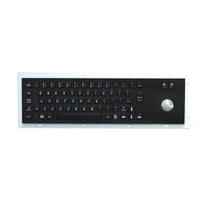 RKB-D-8602B Black Stainless Steel Keyboard with Trackball