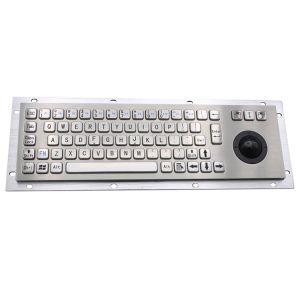 RKB-D-8635G Stainless Steel Keyboard With Trackball